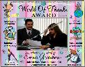 world of thanks award frame