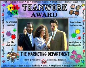 Team Work/Department Award frame ©DLE, Inc.