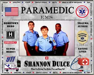 Paramedic/EMT/EMS frame ©DLE, Inc.